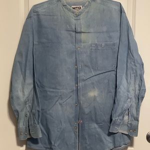 Blue Jean style shirt faded style light blue size large